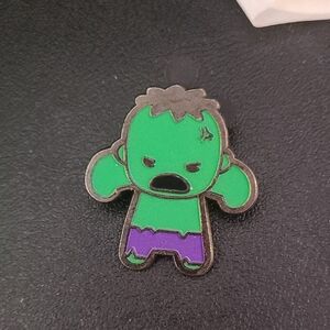 Unoffical Green and Purple Cartoon Character Pin